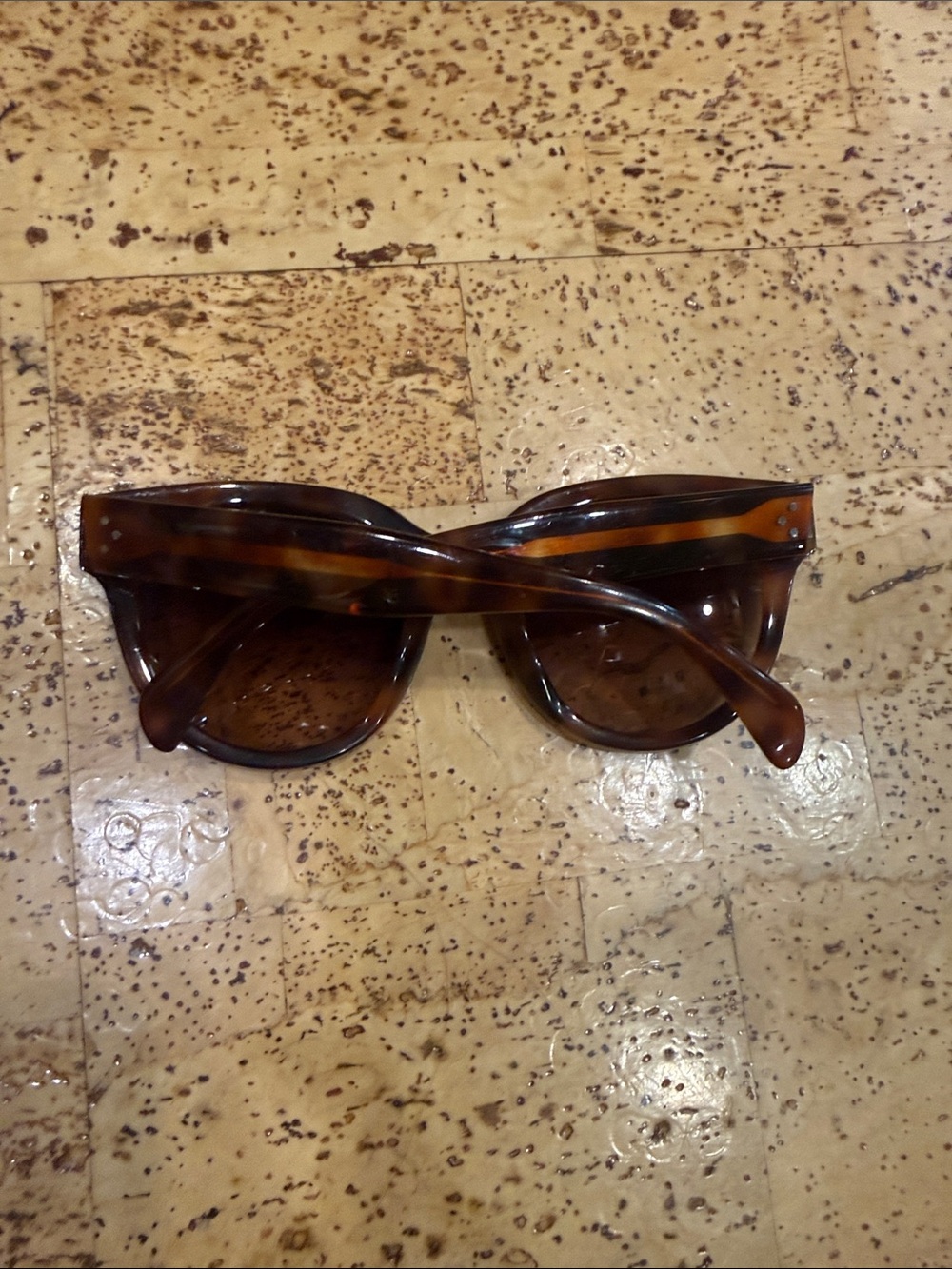 Celine Brown Tortoiseshell Oversized Women's Sunglasses - Picture 4 of 5